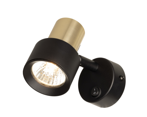 Citilux SAT CL505611 Спот поворотный с выключателем Чёрный+Золото