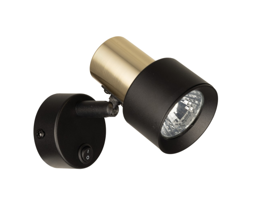 Citilux SAT CL505611 Спот поворотный с выключателем Чёрный+Золото