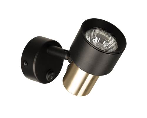 Citilux SAT CL505611 Спот поворотный с выключателем Чёрный+Золото