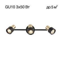 Citilux SAT CL505631 Спот поворотный с выключателем Чёрный+Золото