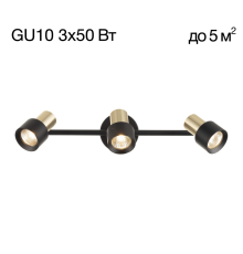 Citilux SAT CL505631 Спот поворотный с выключателем Чёрный+Золото
