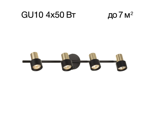 Citilux SAT CL505641 Спот поворотный с выключателем Чёрный+Золото