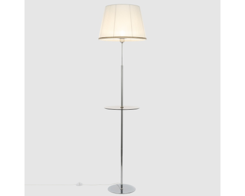 Citilux Линц CL402970T Торшер хром со столиком и белым абажуром