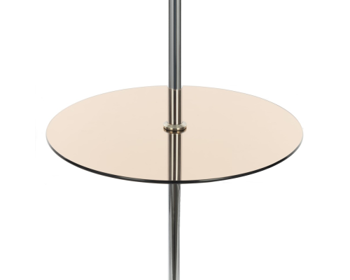 Citilux Линц CL402970T Торшер хром со столиком и белым абажуром