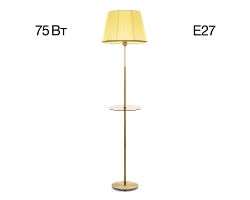 Citilux Линц CL402983T Торшер бронза со столиком и кремовым абажуром