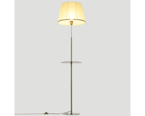 Citilux Линц CL402983T Торшер бронза со столиком и кремовым абажуром