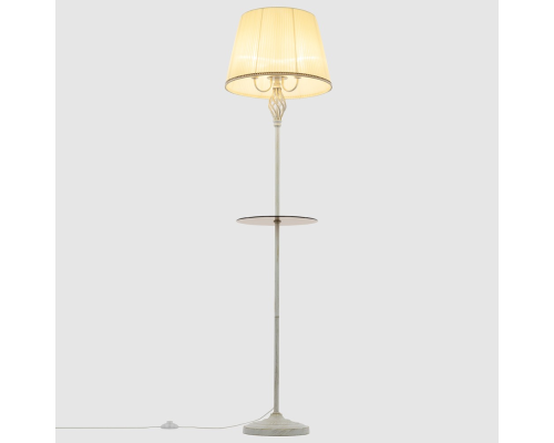 Citilux Вена CL402923T Торшер патина со столиком и кремовым абажуром