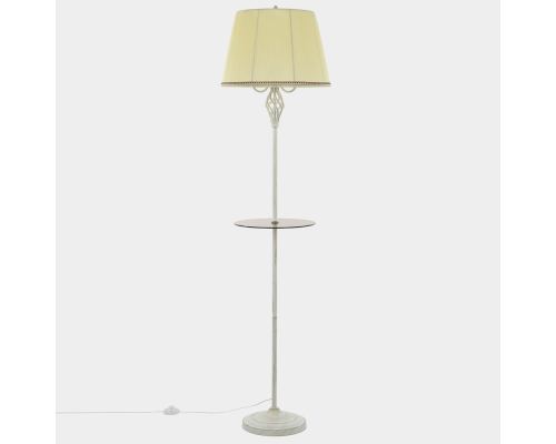 Citilux Вена CL402923T Торшер патина со столиком и кремовым абажуром