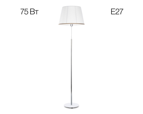 Citilux Линц CL402970 Торшер хром с белым абажуром