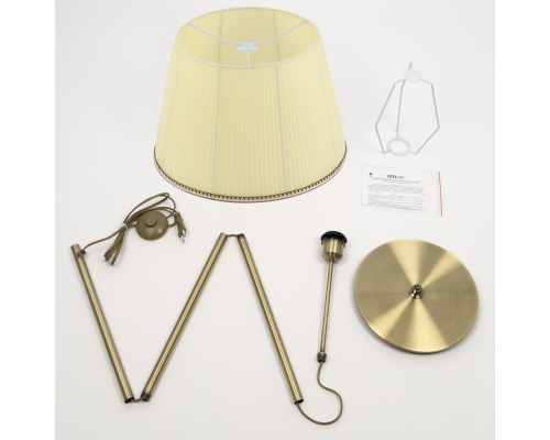 Citilux Линц CL402983 Торшер бронза с кремовым абажуром