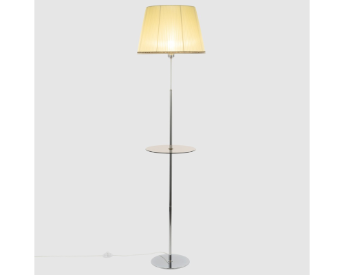 Citilux Линц CL402973T Торшер хром со столиком и кремовым абажуром