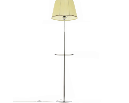 Citilux Линц CL402973T Торшер хром со столиком и кремовым абажуром