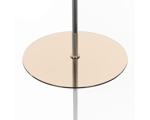 Citilux Линц CL402973T Торшер хром со столиком и кремовым абажуром