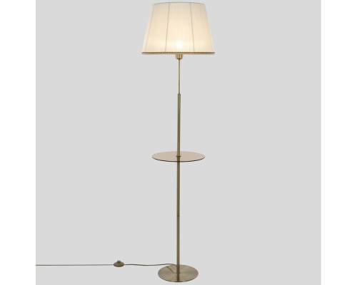 Citilux Линц CL402980T Торшер бронза со столиком и белым абажуром