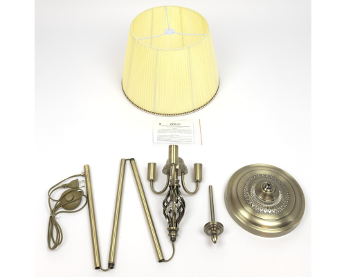 Citilux Вена CL402933 Торшер бронза с кремовым абажуром