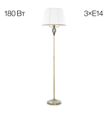 Citilux Вена CL402930 Торшер бронза с белым абажуром