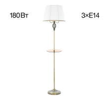 Citilux Вена CL402930T Торшер бронза со столиком и белым абажуром