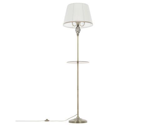 Citilux Вена CL402930T Торшер бронза со столиком и белым абажуром