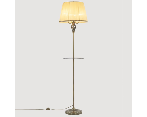 Citilux Вена CL402933T Торшер бронза со столиком и кремовым абажуром