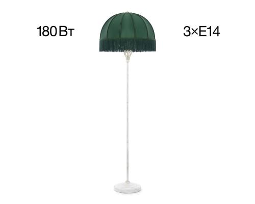 Citilux Базель CL407922 Торшер патина с зелёным абажуром