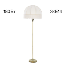 Citilux Базель CL407931 Торшер бронза с бежевым абажуром