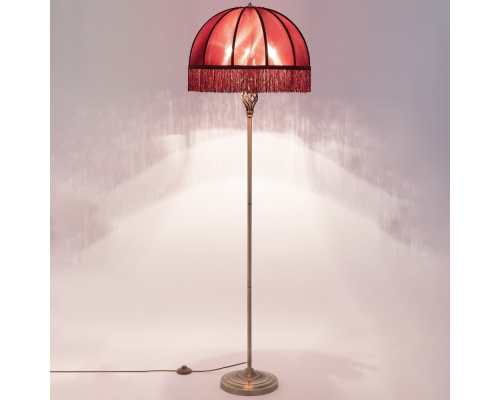 Citilux Базель CL407933 Торшер бронза с красным абажуром