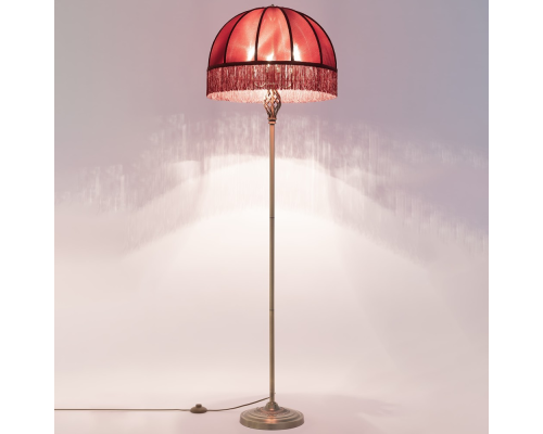 Citilux Базель CL407933 Торшер бронза с красным абажуром