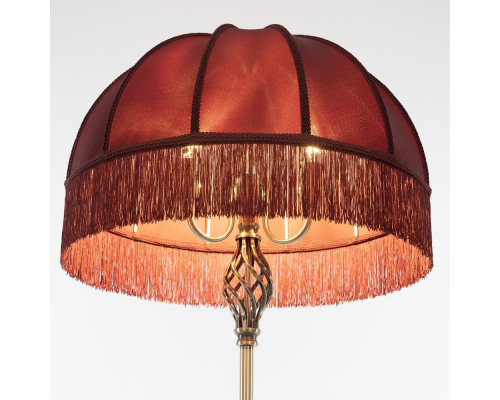 Citilux Базель CL407933 Торшер бронза с красным абажуром