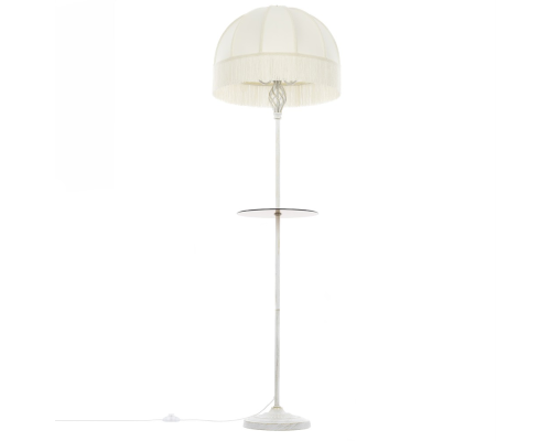 Citilux Базель CL407921T Торшер патина со столиком и бежевым абажуром