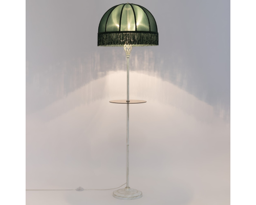 Citilux Базель CL407922T Торшер патина со столиком и зелёным абажуром