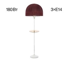 Citilux Базель CL407923T Торшер патина со столиком и красным абажуром