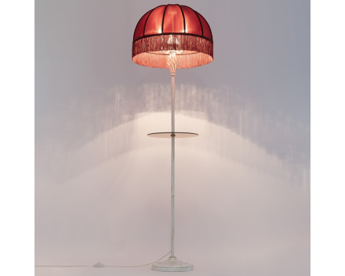 Citilux Базель CL407923T Торшер патина со столиком и красным абажуром