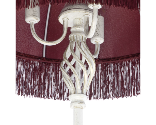 Citilux Базель CL407923T Торшер патина со столиком и красным абажуром