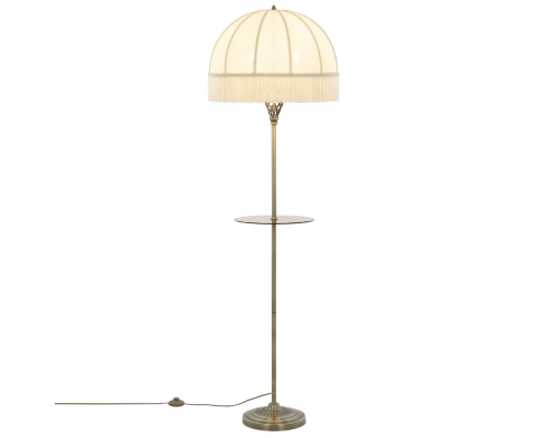 Citilux Базель CL407931T Торшер бронза со столиком и бежевым абажуром