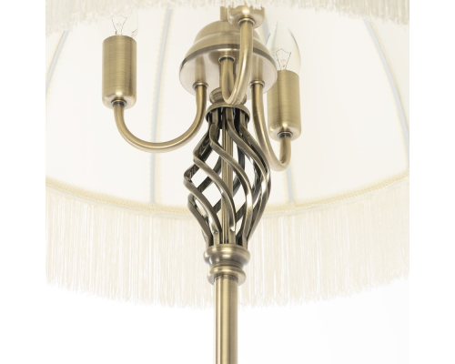 Citilux Базель CL407931T Торшер бронза со столиком и бежевым абажуром