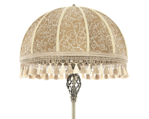 Citilux Базель CL407935T Торшер бронза со столиком и абажуром Вышивка