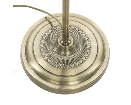 Citilux Базель CL407935T Торшер бронза со столиком и абажуром Вышивка