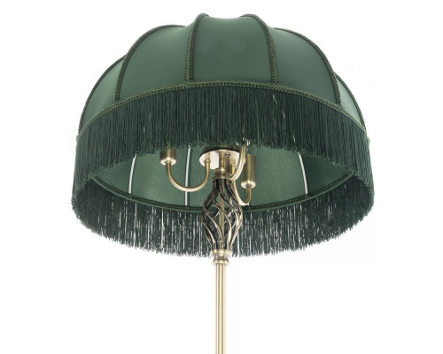 Citilux Базель CL407932T Торшер бронза со столиком и зелёным абажуром