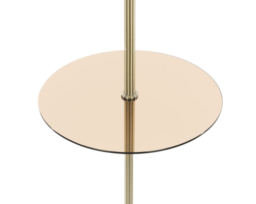 Citilux Базель CL407932T Торшер бронза со столиком и зелёным абажуром