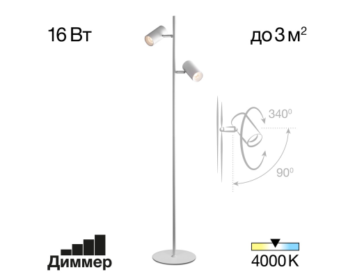 Citilux Twin CL809010N Торшер светодиодный Белый