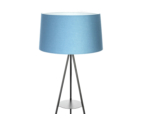 Citilux Рейнер CL806023 Торшер чёрный со столиком и синим абажуром