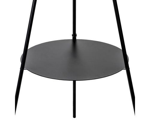 Citilux Рейнер CL806022 Торшер чёрный со столиком и серым абажуром