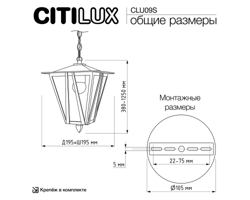Citilux FORTS CLU09S Уличный подвесной светильник