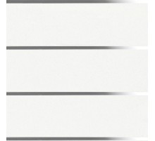 Подвесной реечный потолок (комплект) Cesal S100 жемчужно-белый с хромированной вставкой