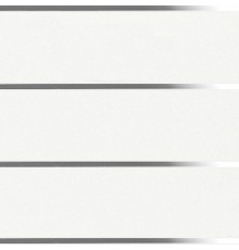 Подвесной реечный потолок (комплект) Cesal S100 жемчужно-белый с хромированной вставкой