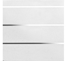 Универсальный набор алюминиевых реечных потолков Cesal S150 жемчужно-белый с металлической полосой