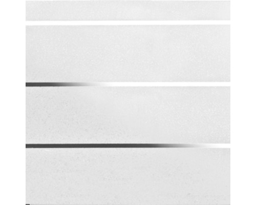 Универсальный набор алюминиевых реечных потолков Cesal S150 жемчужно-белый с металлической полосой