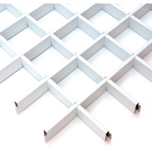 Потолок подвесной Грильято Cesal Эконом Белый 150х150 мм