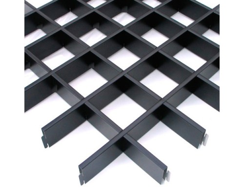 Потолок подвесной Грильято Cesal Черный 50х50х40 мм