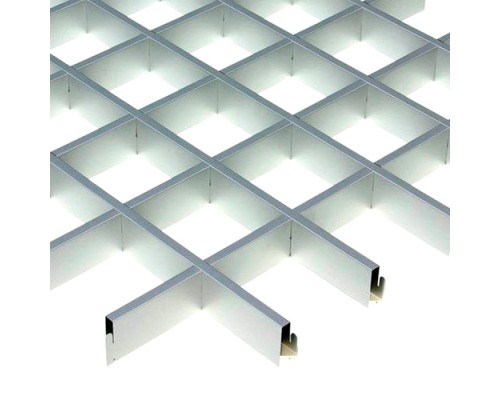Комплект потолков Грильято Cesal CL Металлик 150х150 мм